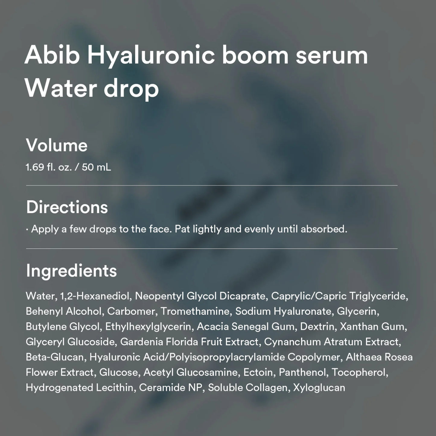 ABIB Hyaluronic Boom Serum Water Drop 50ml
