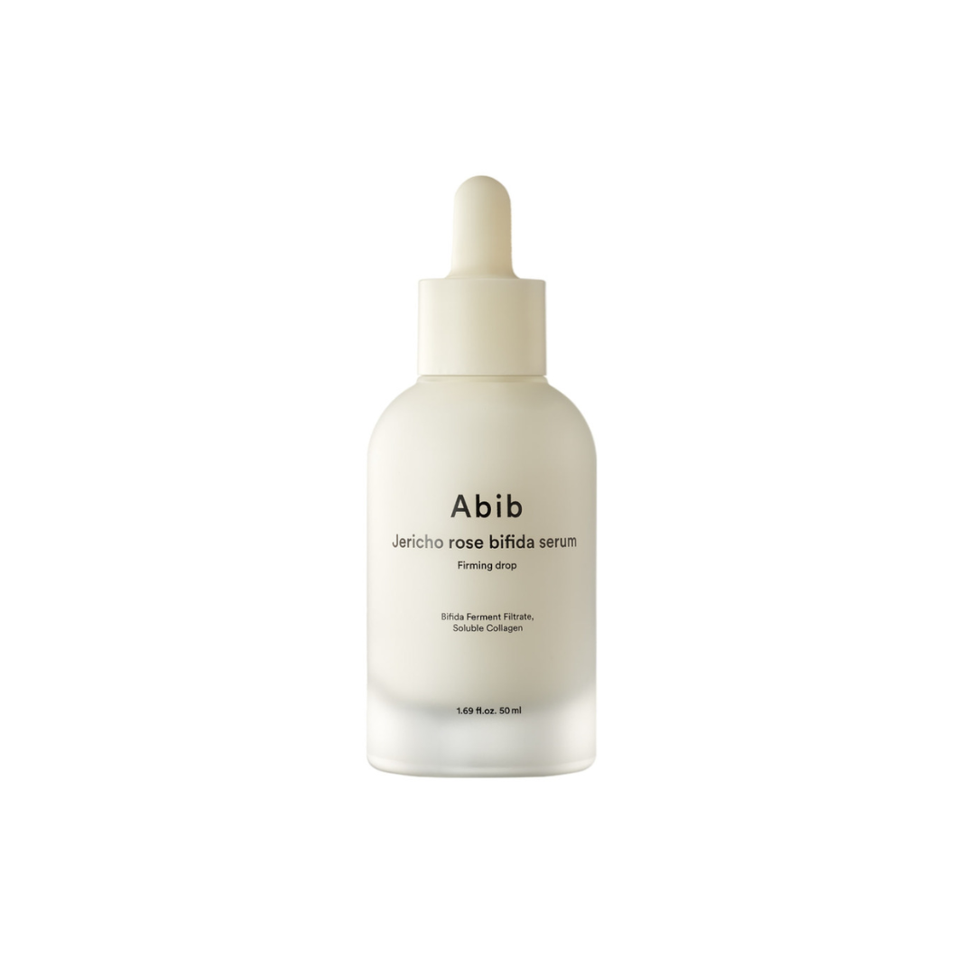 ABIB Jericho Rose Bifida Serum Firming Drop - a nourishing serum designed to improve skin elasticity and firmness. Enriched with Anastatica Hierochuntica Extract and Bifida Ferment Filtrate, it helps strengthen the skin barrier while providing deep hydration with Squalane and Ceramide NP. The addition of Niacinamide and Bakuchiol promotes a brighter, smoother complexion, making it ideal for those seeking firm and revitalized skin.