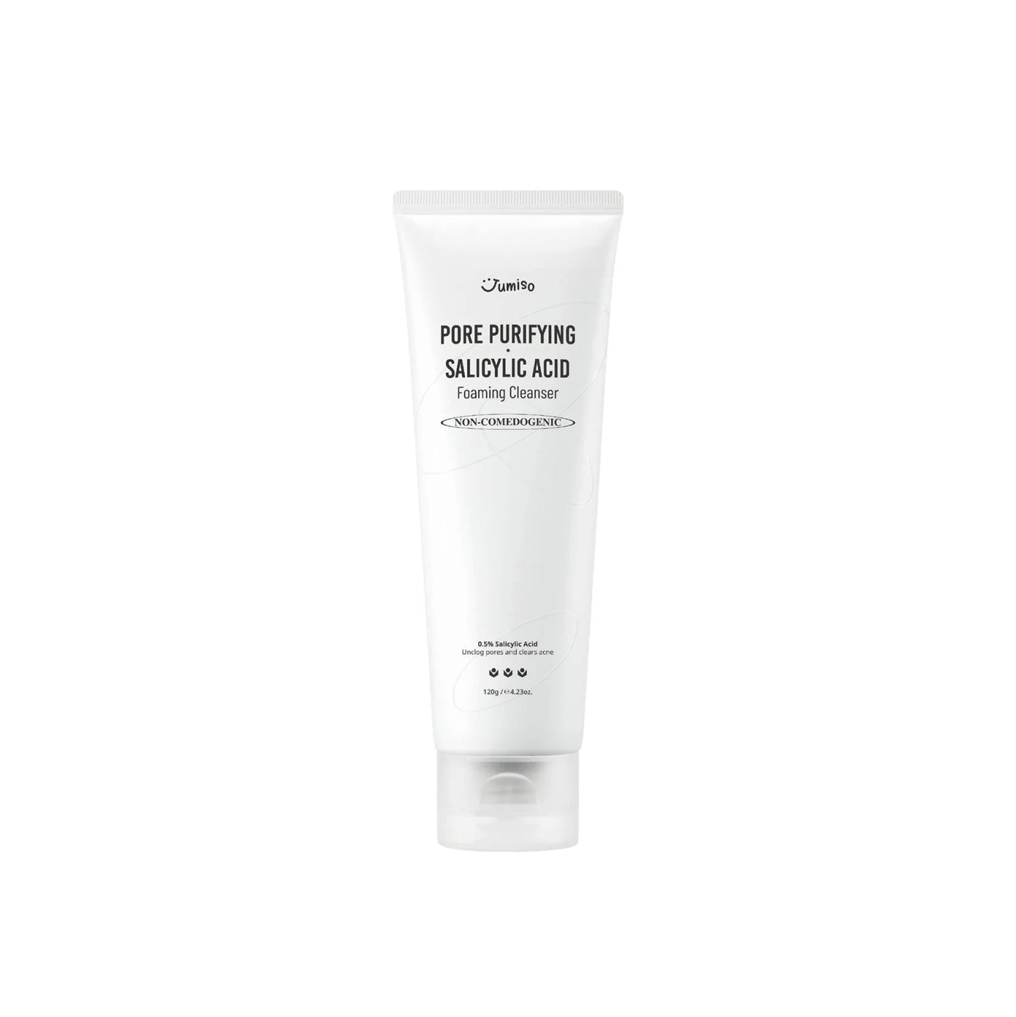 JUMISO Pore Purifying Salicylic Acid Foaming Cleanser is a gentle yet effective cleanser designed to deeply cleanse pores and reduce breakouts. Formulated with Salicylic Acid, it helps to exfoliate and purify the skin, targeting blackheads and excess oil. The addition of Coptis Japonica Root Extract and Hippophae Rhamnoides Extract provides soothing and antioxidant benefits, while Ascorbic Acid brightens the complexion. This foaming cleanser leaves your skin feeling refreshed, clean, and balanced.