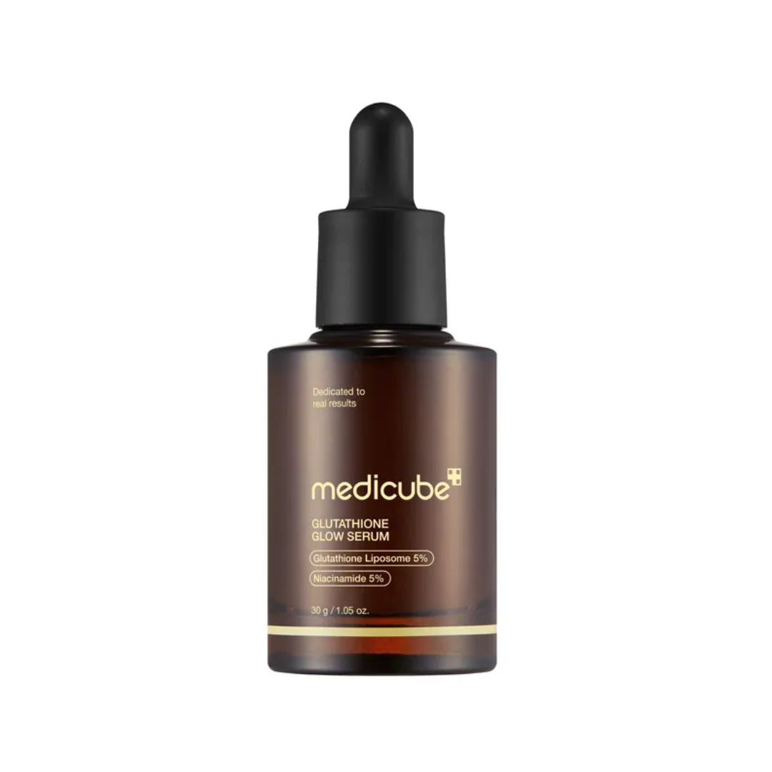 MEDICUBE Glutathione Glow Serum is designed to brighten and hydrate your skin. Featuring Glutathione and Niacinamide, this serum targets dark spots and evens out skin tone for a radiant complexion. Itβs enriched with multiple forms of Hyaluronic Acid to provide deep hydration, helping to smooth fine lines and plump the skin. Ideal for daily use, this serum suits all skin types and is perfect for achieving a luminous, healthy glow.