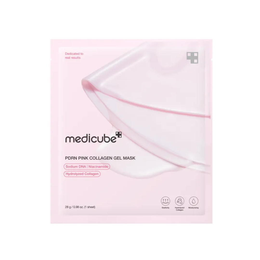 MEDICUBE PDRN Pink Collagen Gel Mask is a soothing and rejuvenating mask designed to revitalize your skin. Infused with Hydrolyzed Collagen, Niacinamide, and Copper Tripeptide-1, it deeply hydrates, firms, and improves skin elasticity. Enriched with Adenosine and Panthenol, it helps to smooth fine lines and boost skin radiance. The lightweight gel formula calms and refreshes, leaving your skin feeling nourished and rejuvenated. Perfect for an at-home spa experience to restore your skinโs healthy glow.