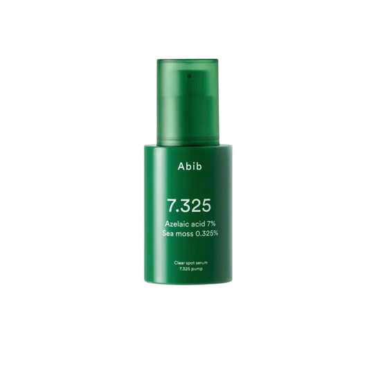 ABIB Clear Spot Serum 7.325 Pump is a lightweight treatment designed to target clogged pores, soothe blemishes, and improve overall skin clarity. Formulated with 7% Azelaic Acid, it helps reduce breakouts, control excess oil, and refine the appearance of pores while supporting a more even skin tone. Succinic Acid and LHA gently exfoliate to keep pores clear, while Chondrus Crispus Extract, Panthenol, and Beta-Glucan soothe and strengthen the skin barrier. This serum leaves skin feeling calm, balanced, and r
