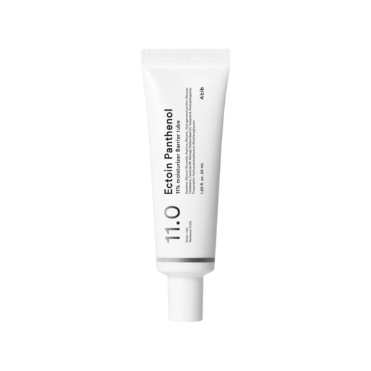 ABIB Ectoin Panthenol 11% Moisturizer Barrier Tube is a rich moisturizing cream designed to strengthen the skin barrier, repair damaged skin, and provide long-lasting hydration. Enriched with 10% Panthenol and 1% Ectoin, it helps soothe dryness, support barrier recovery, and keep sensitive skin feeling comfortable. Ceramide NP, Cholesterol, Phytosphingosine, Squalane, Moringa Oleifera Seed Oil, and Glyceryl Glucoside help retain moisture, soften skin texture, and improve barrier resilience. Dermatologically