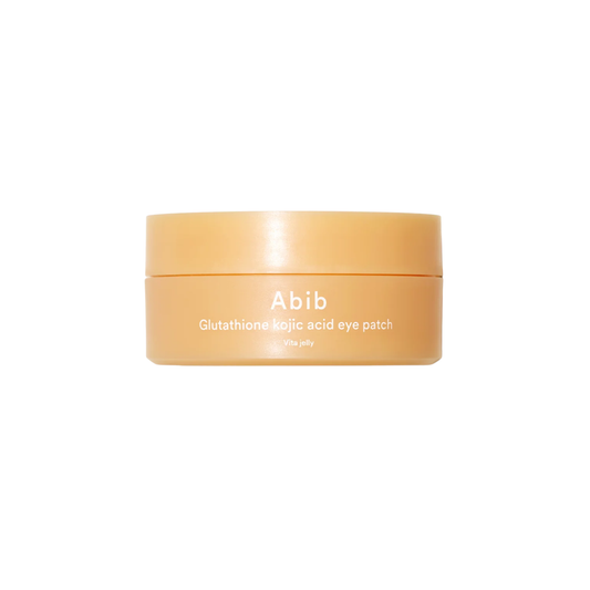 Refresh and brighten your eyes with ABIB Glutathione Kojic Acid Eye Patch Vita Jelly. These targeted patches feature Glutathione, Kojic Acid, and Vitamin C to help reduce dark circles and improve overall tone. Collagen and Hyaluronic Acid deliver deep hydration, while Niacinamide and Turmeric Extract enhance radiance. Ceramides support the skin barrier, helping the delicate eye area appear smoother, firmer, and more revitalized. Apply to clean, dry under-eye area or areas of concern. Remove after 20-30 minu