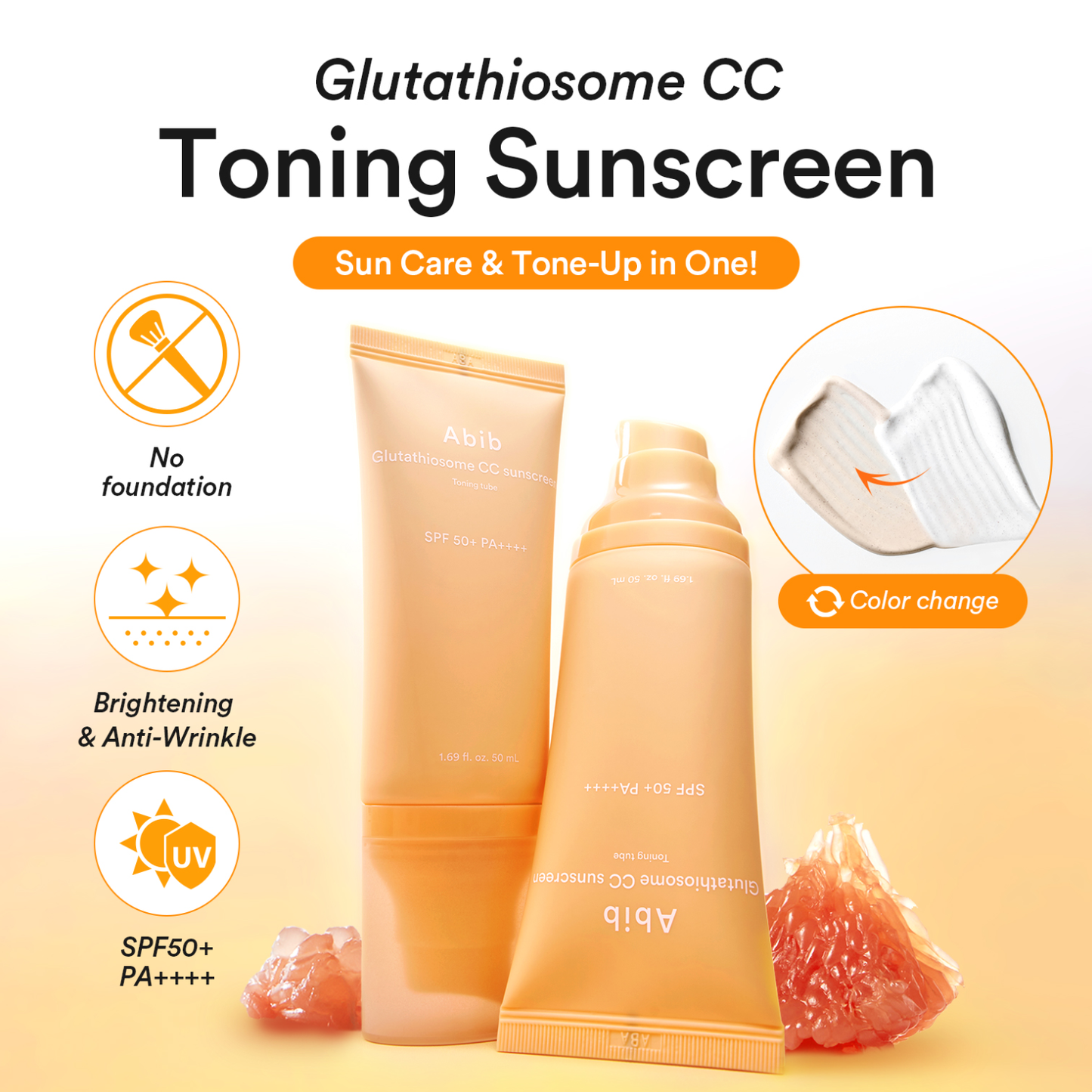 ABIB Glutathiosome CC Sunscreen Toning Tube 50ml