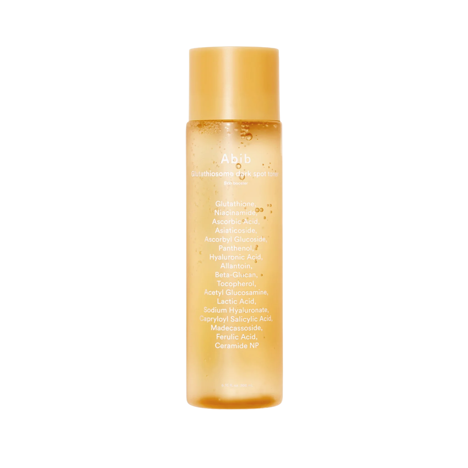 ABIB Glutathiosome Dark Spot Toner Skin Booster is a brightening treatment toner designed to help improve uneven skin tone and reduce the appearance of dark spots. Formulated with 5% Glutathiosome, Niacinamide, and Vitamin C derivatives, it helps prevent melanin formation while promoting a clearer, more radiant complexion. LHA (Lipo Hydroxy Acid) provides gentle exfoliation to refine skin texture, while Centella Asiatica, Panthenol, and Ceramide NP help soothe and support the skin barrier. The lightweight a