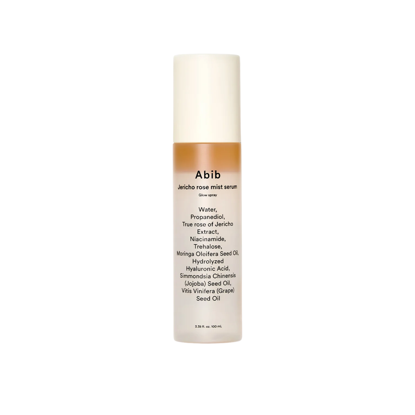 ABIB Jericho Rose Mist Serum Glow Spray is a refreshing mist that helps hydrate and brighten the skin while boosting radiance. Formulated with Jericho Rose Extract, Niacinamide, and Hyaluronic Acid, it supports moisture retention and improves skin tone. With added Bakuchiol, it helps improve skin texture and elasticity, while nourishing oils, Ceramide NP, and Peptides help strengthen the skin barrier for a soft, dewy finish. Shake well before use. Spray evenly over the face with eyes closed and gently pat t