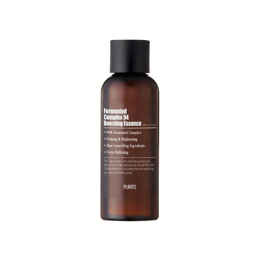 PURITO Fermented Complex 94 Boosting Essence is a lightweight, nourishing essence that enhances skin radiance and hydration. Formulated with 94% fermented ingredients, including Rice Ferment and Green Tea Extract, it helps improve skin texture, brighten tone, and prep the skin for better absorption of skincare. Enriched with Niacinamide, Allantoin, and Sodium Hyaluronate, it soothes and moisturizes for a healthier, more balanced complexion.